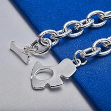 1pc 925 Sterling Silver Plated Cute Puppy Bone Bracelet For Women, Charming Wedding Party Fashion Gift Accessory - Silver - View 5