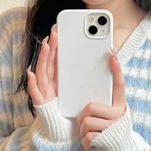 原裝矽膠保護殼，適用於 iPhone 13 14 15，[軍規級防震保護] 矽膠保護殼配備柔軟防刮微纖維內襯，適用於 iPhone 16 Pro Max 17 Pro Max 18 Pro Max XS Max XR 7 8 Plus SE2022 6s 6s Plus 12 Mini 11 - 純白 - 查看 11