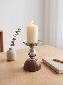 Chic Exquisite Iron Candle Holder – Simple Textured Candle Stand, Fits Various Pillar Candle Sizes, Perfect For Home Decor, Room Decor, Party & Holiday, Office Styling, Living Room Accessory, Great As Halloween, Christmas, Birthday, Friend Gift - Customized - View 4