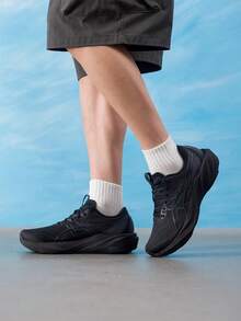 Asics Sepatu Lari Pria GT-15 Engineered Mesh Upper Jogging Training Shoes 1011C235-003 - hitam - View 5