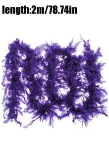 1pc Fluffy Faux Feather Scarf/Shawl, Suitable For DIY Birthday Party Costumes, Wedding Photography Props, Stage Performance, Home Party, Halloween Costumes, Concerts And Home Decor, Carnival Costumes And Accessories, Party Supplies. - Multicolor - View 28