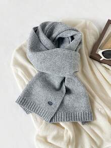FADZOYLE 1pc Solid Color Long Knit Scarf Shawl Wraps Comfortable All Season Winter Fall Warm Soft,Daily Elegant Evening Travel Office Wedding Gift Accessories - Multicolor - View 13