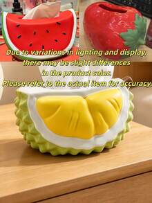 1pc Cute Style,Realistic Fruit Shaped Tissue Holder, Fruit Texture,Desktop Tissue Dispenser, Decorative Napkin Storage Box,For Living Room Bedroom Kitchen Desk Decor, Home Tabletop Decoration, Housewarming Gift, All Season Home Decorchristmasgifts - Multicolor - View 11