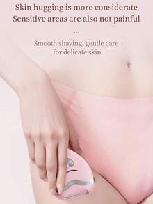 Women's Heart-Shaped Portable Electric Shaver, Wireless Wet & Dry Painless Epilator, Wide Head Body Razor, Mini Bikini Trimmer, Gentle Full Body Grooming Device For Underarms, Legs, Arms, Bikini Line And Intimate Areas - Multicolor - View 5