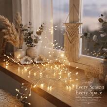 1pc LED Firecracker Fairy String Lights, Warm White Battery Powered, Batteries Not Included, Christmas Style, Christmas Decoration, Indoor Decorative Lights, Suitable For Thanksgiving, Ramadan, New Year, Wedding, Birthday Party, Anniversary, Proposal, Holiday Home Decor - Multicolor - View 4