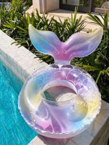Mermaid Arm Floaties For Swimming, Transparent Thickened Sequin Buoyancy Ring, Outdoor Swimming Life Ring - Multicolor - View 2