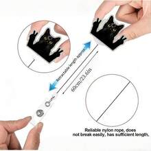 TONAVIETO 1pc Biye Loading Cat Badge Reel Acrylic Retractable Badge Holder Clip With Swivel Alligator Clip For RN LPN CNA MA Medical Worker Teacher Doctor Gifts - Biye Loading Cat - View 5