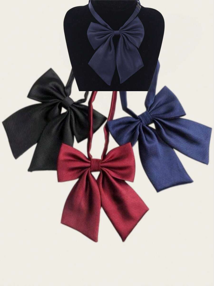 1 buah Dasi kupu-kupu elegan bergaya preppy warna polos unisex, serbaguna, dan elegan.