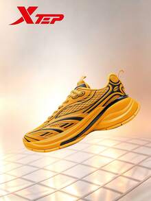 XTEP Basque 3rd Generation Casual Men's Shoes Summer Retro Chunky Sneakers Height-Increasing Sports Shoes Orange-Yellow/Black - Orange Yellow/Black - View 2