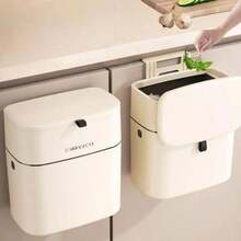 Creative Wall Mounted Hanging Trash Can Bin For Kitchens Cabinet Door With Lid Kitchen Trash Bins Garbage Can Home - Hook - View 8