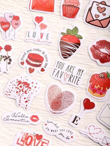 46pcs (23pcs*2) Love Stickers, Love Expression Stickers, Rich Love Expressions, Self-Adhesive Simple Style Exquisite And Beautiful Decorative Stickers. Suitable For Couples To Decorate Photo Albums, Diaries, Cups, Laptops And Phones To Express Their Love - one-size - View 18