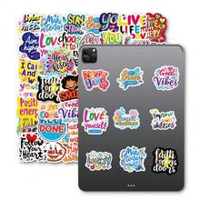 50Pcs Positive Uplifting English Phrase Stickers, PP Material Waterproof Decorative Decals For DIY Journal & Water Bottle - 50 PCS - View 8