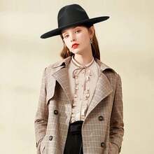1pc Y2K Style Unisex Solid Color Jazz Hat, Outdoor Sun Hat, Suitable For Men, Ideal For Outdoor Sports, Sun Protection And Daily Commute - Coffee Brown - View 7