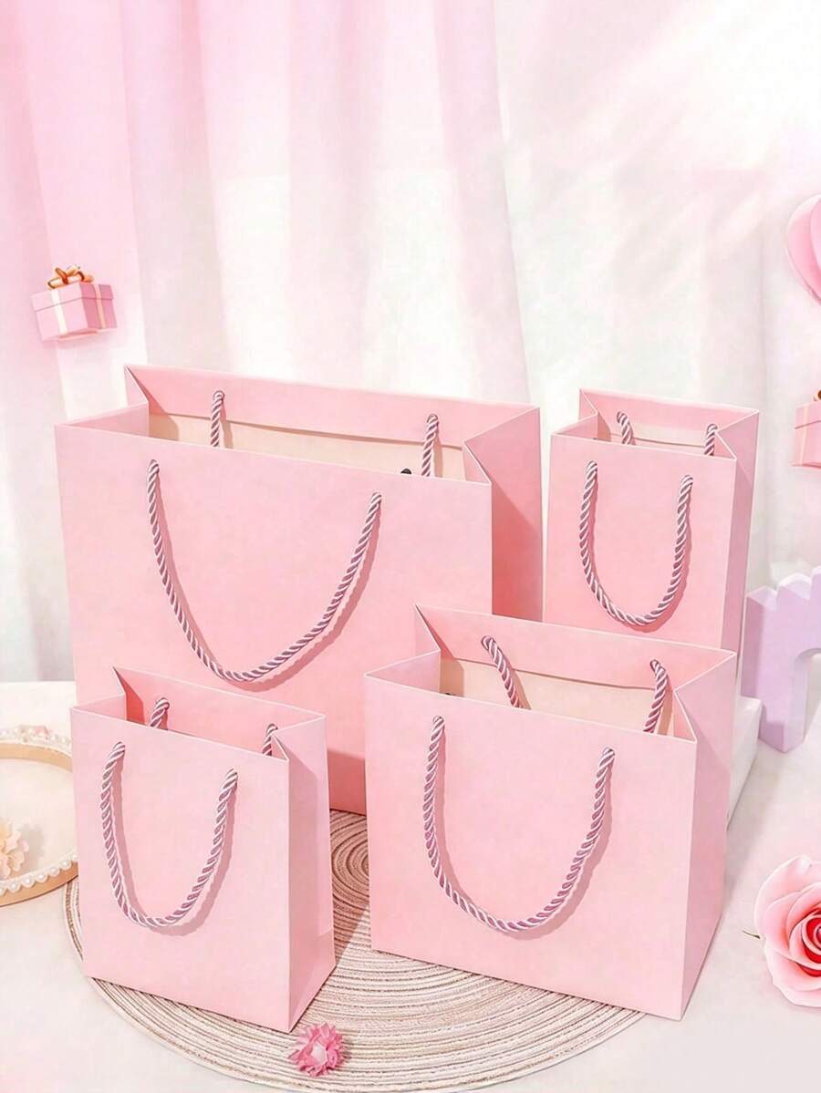 1/5pcs Gift Bags, Lightweight Foldable Vertical Gift Packaging Bags, Suitable For Wedding, Retail, Party, Birthday, Anniversary And Engagement Party Favors - Multiple Styles - View 1