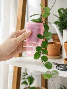 Small Pink Automatic Watering Planter, Suitable For Indoor Plants, Transparent Seedling Cup, Tissue Culture Acclimatization Kit - Multicolor - View 6