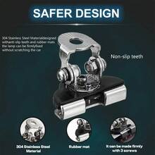 Kẹp giá đỡ thanh đèn LED làm việc off-road gắn cột nắp capo bằng thép không gỉ, phụ kiện gắn xe ô tô đa năng, 2 cái/bộ - 2 cái - Xem 6