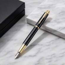 A Luxurious Executive Fountain Pen / Classic Ultra-Fine Nib Metal Pen / Suitable For Business Meetings And Office Signatures / High-End Advertising Gift Pen / For Students - Pen - View 9