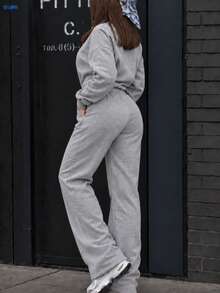 Women Two-Piece Outfits - Grey - View 2
