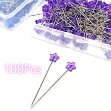 100Pcs Colorful Transparent Creative Five-Pointed Star Shaped Large Head Pins, Handmade Decoration Positioning Pins, Sewing Accessories, Sewing Pins, Used For Bouquets, Gift Decoration, Fabric Pins For Sewing Crafts - Multicolor - View 13
