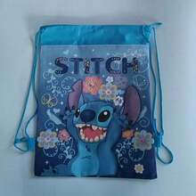 1pc Disney Stitch Drawstring Backpack, Cute Cartoon Cinch Bag, Lightweight Portable Sports Storage Bag, Suitable For Boys And Girls, Travel Party Gift - Multicolor - View 11