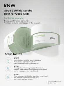 RNW Body Scrub, Exfoliating, Cleansing Skin, Rich Foam, Hydrating & Moisturizing, Refining Pores, Suitable For Rough Skin, 180ml, Brand Beauty Cosmetics - Citrus - View 3