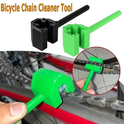 1個 自転車チェーンクリーニングツール、マルチアングルチェーンメンテナンスクリーニングブラシ、ポータブルチェーンブラシ、オートバイ、自転車、ATV、ダートバイクチェーンに適しています