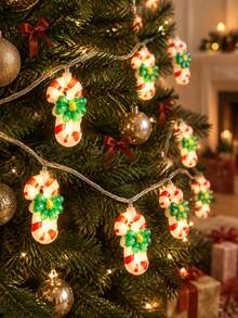 Christmas Candy Cane LED String Lights With Bows, Red And White Striped Candy Cane Fairy Lights, Suitable For Indoor Hanging Decoration, Perfect For Windows, Bedrooms, Walls, Creating Holiday Atmosphere, Ideal For Christmas, Parties And Home Decor - 2026 Top 1 Best‑Seller - View 3