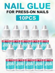 LIMEGIRL Super Strong Nail Glue 3g/Bottle, Fast Drying Nail Adhesive, Waterproof And Long-Lasting, Suitable For Fake Nails, Nail Tips, Acrylic Nails - 3g - View 1
