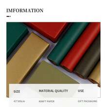 Gift Wrapping Paper Roll, 43cm X 300cm, Striped Backing, 5 Colors Available, Matte Decorative Wrapping Paper, Suitable For Christmas, Birthday, Wedding And Holiday Gift Wrapping - View 7