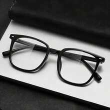 1pc Men's Basic Casual Square Frame Glasses, Suitable For Daily Reading, College Life And Commuting, Fashionable And Practical Style - Multicolor - View 3