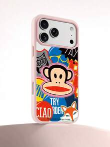 Officially Licensed Paul Frank Magnetic Matte Large Hole Phone Case, Full Coverage Anti-Drop Camera Protection, Cartoon Big Mouth Monkey And Fox Owl Character Collage Pattern, New Style Compatible With Iphone 11/12/13/14/15/16/17/18 Pro Max Series Phone Protective Cover, Holiday Gift, Daily Commute, Daily Anti-Drop Highly Attractive Model - Multicolor - View 3