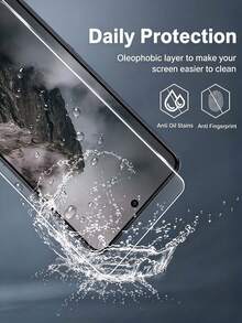 3Pcs Tempered Glass Screen Protector Compatible With Google Pixel Phone, Ultra HD Clear Screen Film, 9H Hardness, Case Friendly, Anti Scratch, Bubble Free, Oil-Resistant Oleophobic Coating, Anti-Fingerprint, Shockproof Explosion-Proof, High Touch Sensitivity, Easy Install, Shatter Resistant Phone Screen Protection Accessories - Clear - View 2