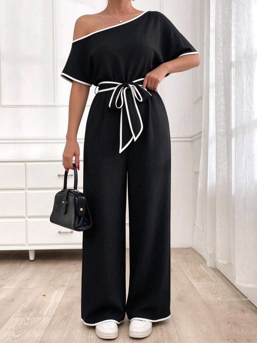 Women Two-Piece Outfits - Black - View 1