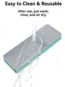 1pc Glass Limescale Magic Scrub Cleaning Brush, Multi-Functional Fish Tank, Bathroom Glass, Mirror And Shower Tile Cleaning Tool, Can Remove Water Stains, Calcium Deposits And Water Spots, Suitable For Window And Sink Cleaning. Water Stain Water Mark Removal Tool, Multi-Functional Window Glass Cleaning Tool - Multicolor - View 2
