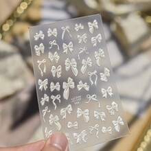 Tomoni Shell Pearl Nail Stickers, Modern Minimalist Polka Dot & Bow ...
