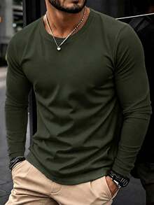 Men T-Shirts - Army Green - View 2