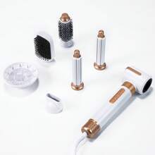 UKLISS Máy sấy tóc không chổi than 7 trong 1 chạy êm, tốc độ cao, dụng cụ tạo kiểu bằng khí nóng kèm máy duỗi, máy uốn, lược, phù hợp cho mọi loại tóc - Trắng - Xem 12
