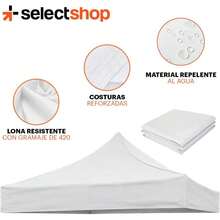 Cubierta Repuesto Para Toldo 3x3M Para JardíN Casa Exterior Uso Rudo Lona Carpa Impermeable Facil Armado - Negro - Ver 6
