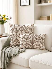 4pcs,Bohemian Style Pillow Covers,Home Decor,Gift,Polyester Material,Hidden Zipper,No Filling,Suitable For Home Decor,Living Room Decor,Pillow Covers,Cushion Covers,Pillowcase,Sofa Decorative Cushion,Mat Cover,Soft Cushion - Brown - View 9