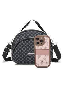 Men's Vintage Crossbody Bag, Casual Street Shoulder Bag, Multi-Compartment Large Capacity PU Bag, Unisex Commuter Shoulder Bag - Black - View 4