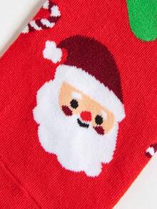 3/1 đôi tất nam cổ trung, họa tiết jacquard cây thông Noel và kẹo gậy vui nhộn, quà tặng lễ hội sáng tạo nhiều màu sắc, phong cách thu/đông - Nhiều màu - Xem 6