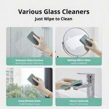 1pc Glass Limescale Magic Scrub Cleaning Brush, Multi-Functional Fish Tank, Bathroom Glass, Mirror And Shower Tile Cleaning Tool, Can Remove Water Stains, Calcium Deposits And Water Spots, Suitable For Window And Sink Cleaning. Water Stain Water Mark Removal Tool, Multi-Functional Window Glass Cleaning Tool - Multicolor - View 4