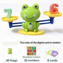Children's Educational Toy Frog Balance Math Toy Interactive Weighing Stacking And Counting Game, Suitable For Toddlers, Develops Logical Thinking And Intellectual Development Cartoon Frog Balance Scale Early Education Toy Toddler Number Recognition Addition And Subtraction Arithmetic Enlightenment Teaching Tool Number Frog Weights With Weighing Board Game Exercises Hand-Eye Coordination Weight Perception Logical Thinking Kindergarten Parent-Child Interactive Desktop Game Suitable For Children 3 Years And Above Halloween Christmas Thanksgiving Easter Gift - Multicolor - View 15