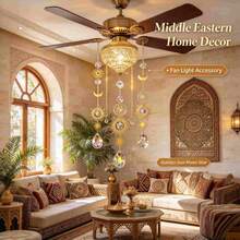 1pc/ 2PCS, Sun Moon AB Crystal Rainbow Suncatcher, Ceiling Fan Light Hanging Prism Ornament, Golden Boho Aesthetic DIY Home Decor, Pendant Gift For Bedroom Window - Sun & Moon Metal Charms - View 10