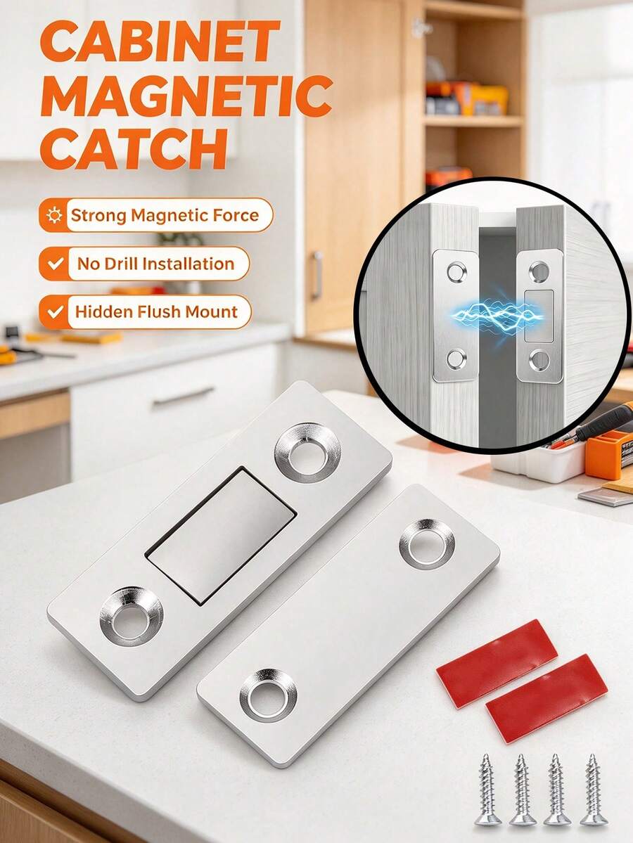 Cabinet Magnetic Catch Strong Magnetic Cupboard Door Latch Self ...