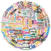 50pcs Colorful English Inspirational Short Sentences PET Graffiti Stickers Suitable For Decorative Phone Cases Cup Guitar Creative Reward Gift Decal - one-size - View 2