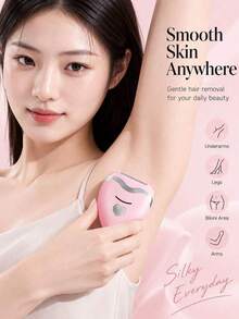 Women's Heart-Shaped Portable Electric Shaver, Wireless Wet & Dry Painless Epilator, Wide Head Body Razor, Mini Bikini Trimmer, Gentle Full Body Grooming Device For Underarms, Legs, Arms, Bikini Line And Intimate Areas - Multicolor - View 2