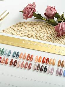 1pc Portable Non-Magnetic Nail Polish Color Chart, Nail Polish Sample Display Book, Suitable For Nail Salons, Easy To Refill And Resistant To Peeling - Multicolor - View 6