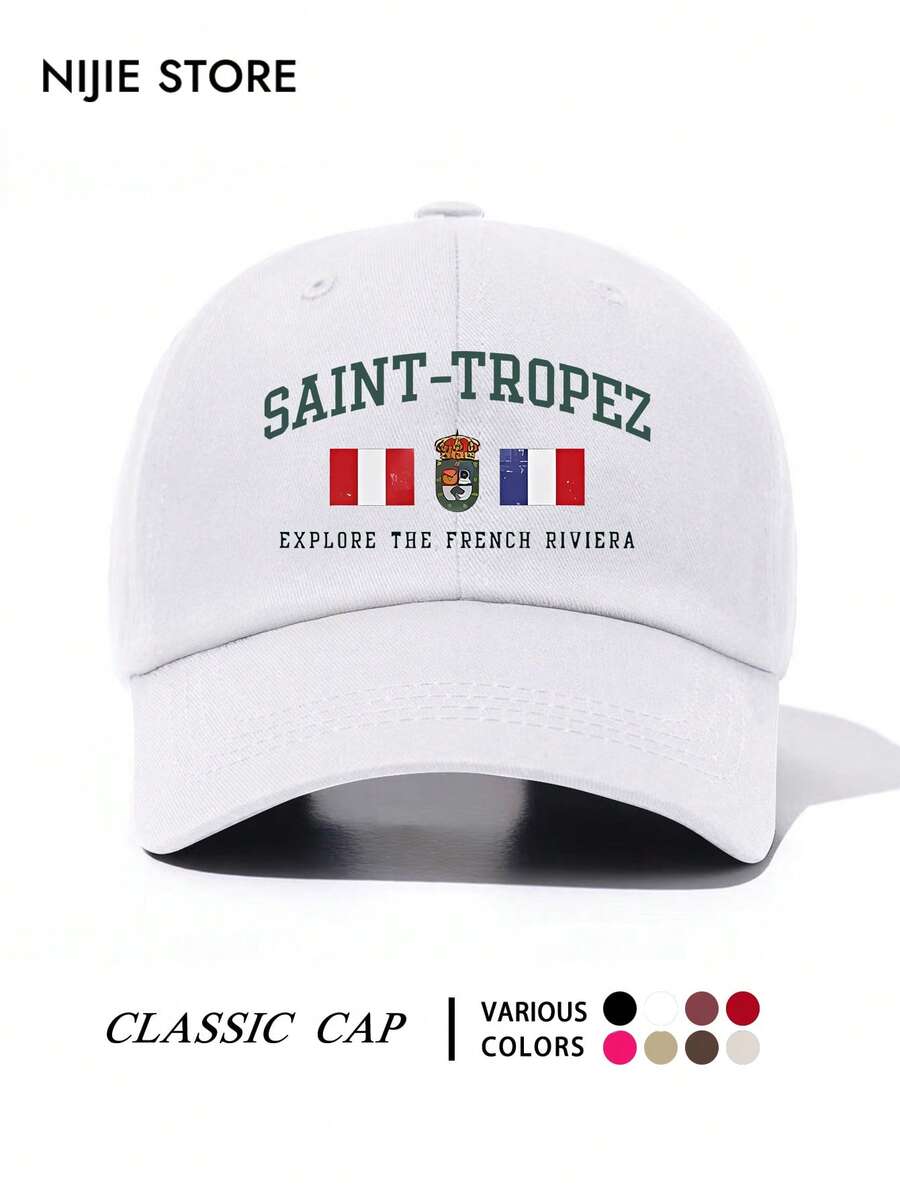 1pc Letter Logo Print Unisex Baseball Cap, Breathable Sports Hat - Lightweight Comfortable Baseball Cap Classic Baseball Cap - A - View 1