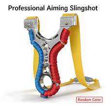 Quick-Press Flat Band Slingshot With Clamp Piece, Tie-Free Single Frame Slingshot With Wide Rubber Band, Adult Outdoor Recreational Precision Target Shooting Catapult - A - View 2